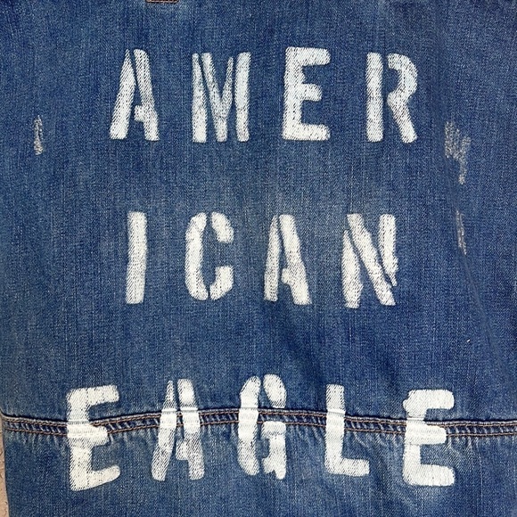 American Eagle Outfitters Denim Tote Bag NWOT - Picture 2 of 9